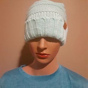 Baby blue beanie